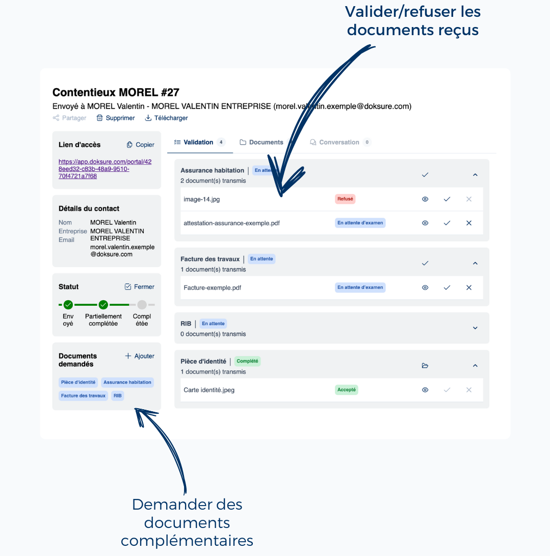 Validation des documents